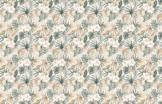 Colorful Tropical Palm Green Leaves Wallpaper