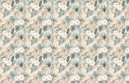 Colorful Tropical Palm Green Leaves Wallpaper