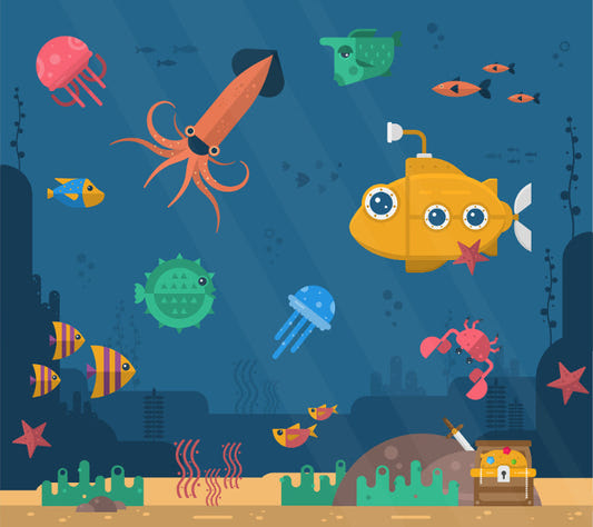 Adorable Underwater Wallpaper Murals