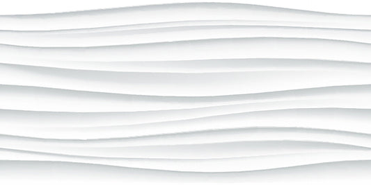Abstract White Waves Wallpaper Mural