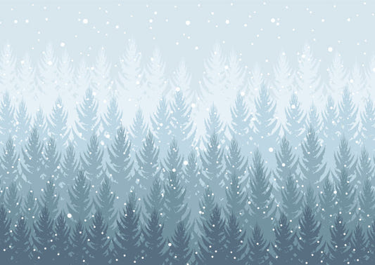 Night Forest Snow Murals