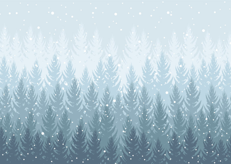Night Forest Snow Murals
