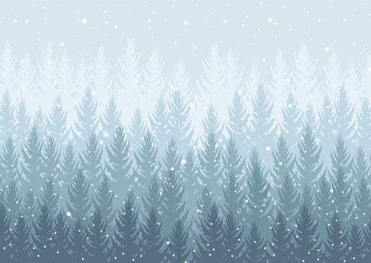 Night Forest Snow Murals