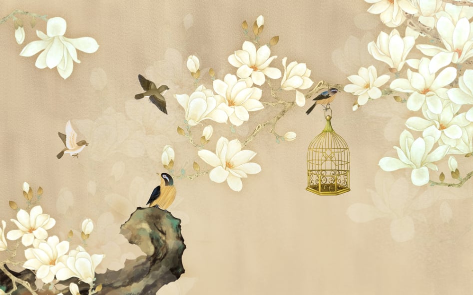 Magnolia Flowers Wallpaper Murals!