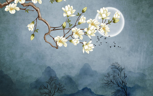 Blue Moon's Stunning White Wallpaper Murals