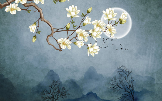 Blue Moon's Stunning White Wallpaper Murals
