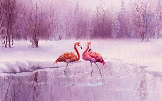Vibrant Pink Flamingo Murals
