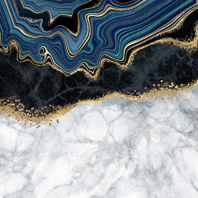 Blue Agate White Marble Wallpaper