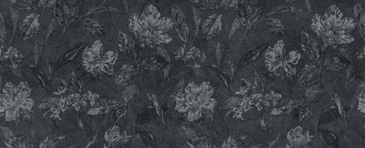 Elegant Black Floral Wallpaper Mural