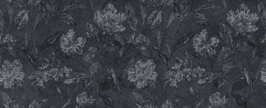 Elegant Black Floral Wallpaper Mural