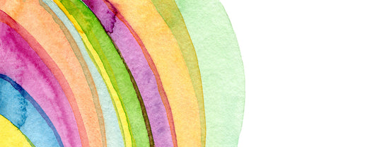 Watercolor Rainbow Color Strokes Mural