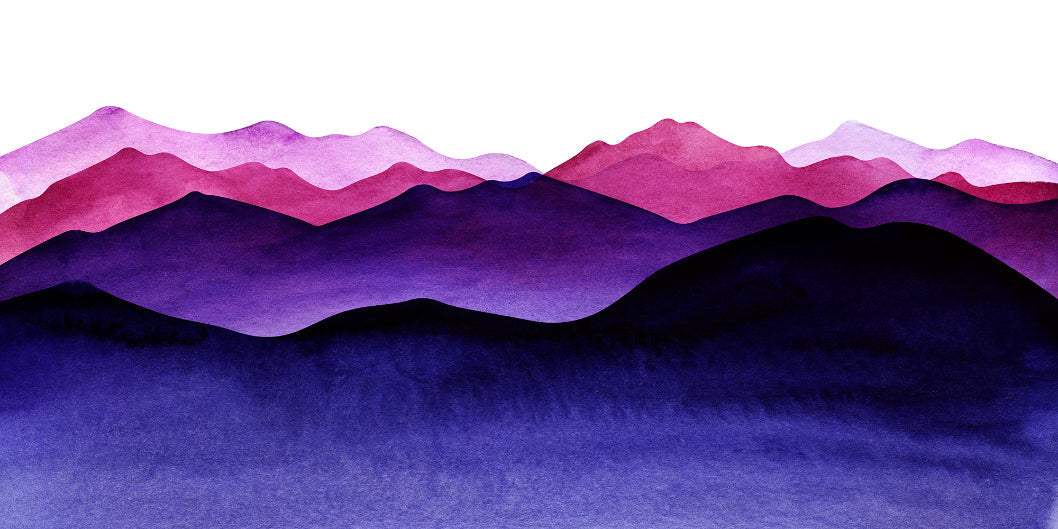 Indigo Shades Mountain Ombre Wallpaper