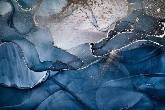 Blue Alcohol Marble Wallpaper