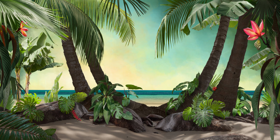 Beach Lagoon View Wallpaper