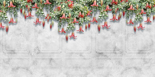 Watercolor Hanging Floral Wallpaper Murals