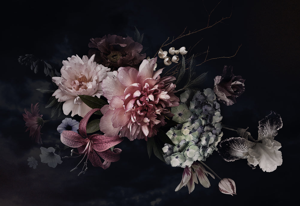 Bunch Flower Wallpaper Mural