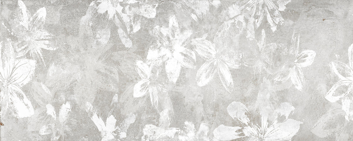 White & Grey Concrete Wall Murals in your room — zoomed