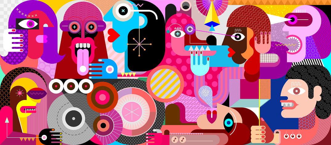Abstract People Wallpaper