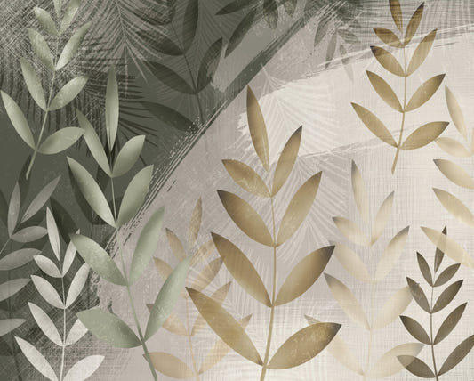 Green Beige Peel & Stick Wallpaper
