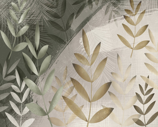 Green Beige Peel & Stick Wallpaper