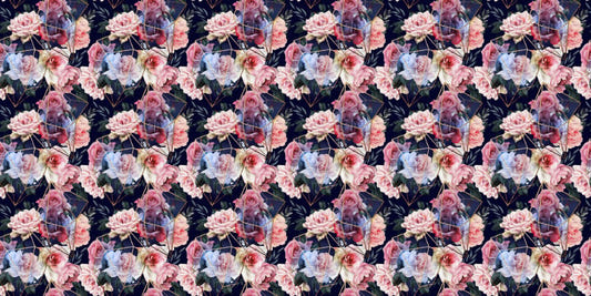 Flower Gold Lines Wallpaper