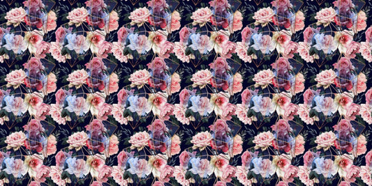 Flower Gold Lines Wallpaper