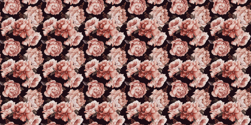 Brown Flower Pattern Wallpaper