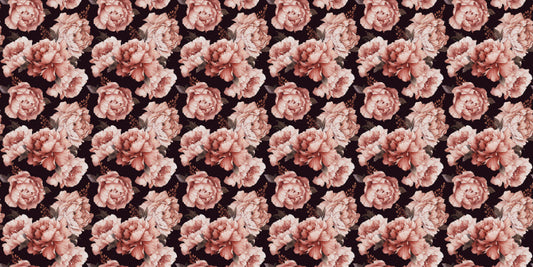 Brown Flower Pattern Wallpaper
