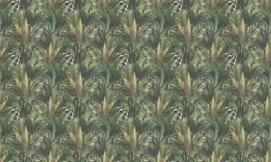 Tropical Leaves Hand Drawn Watercolor Wallpaper