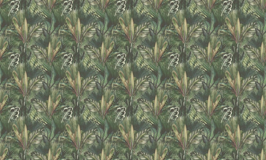 Tropical Leaves Hand Drawn Watercolor Wallpaper