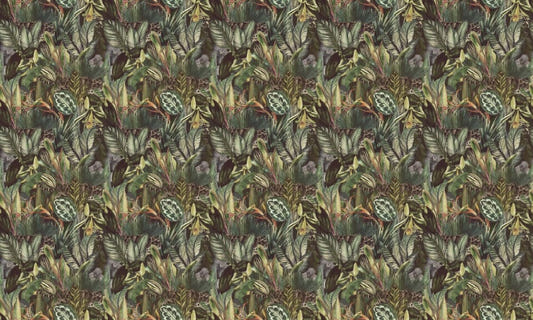 Leopard & Green Botanical Jungle Wallpaper
