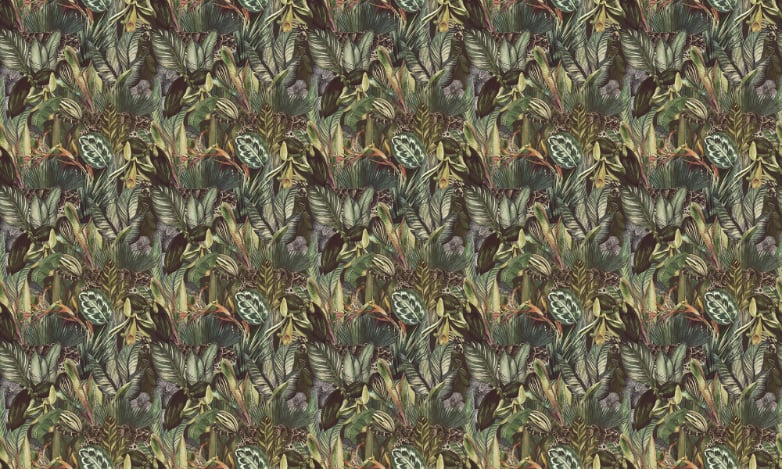 Leopard & Green Botanical Jungle Wallpaper
