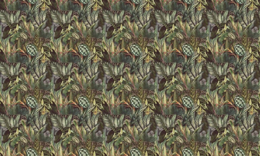 Leopard & Green Botanical Jungle Wallpaper