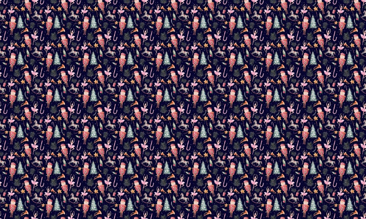 Space Dark Watercolor Christmas Wallpaper