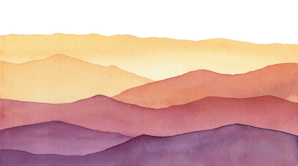 Ombre Watercolor Mountain Wallpaper