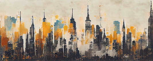 Urban Skyline Abstract Wall Mural