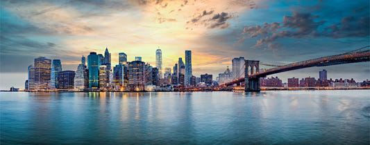 New York Sunset Panorama Wall Mural