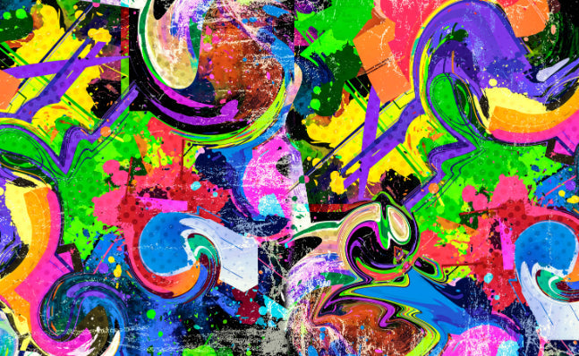 Vibrant Graffiti Splash Wall Mural
