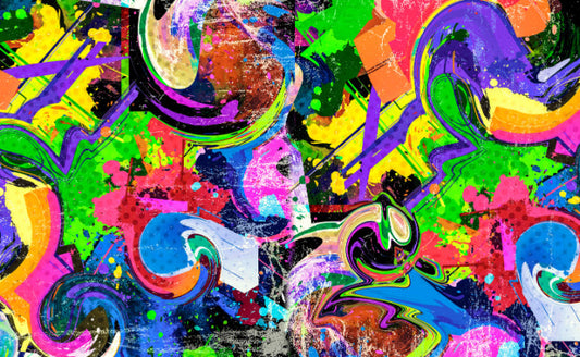 Vibrant Graffiti Splash Wall Mural