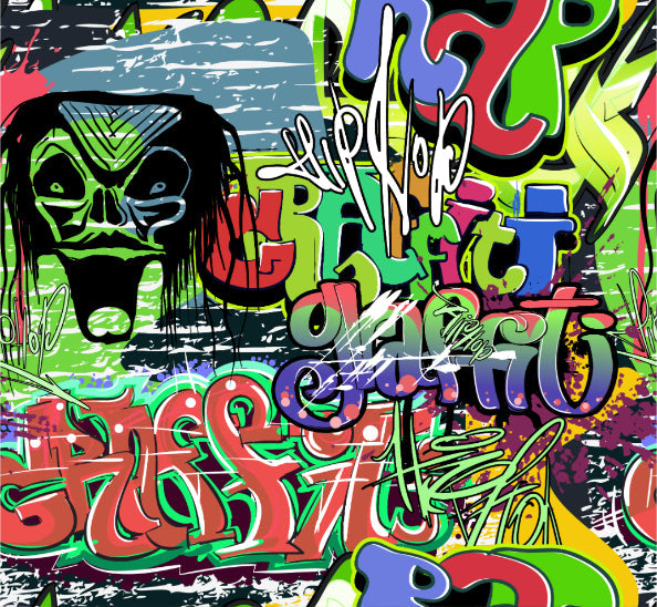 Vibrant Graffiti Wall Mural in your room — zoomed