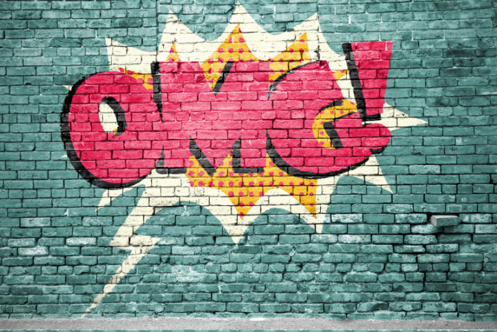 Pop Art OMG Graffiti Wall Mural
