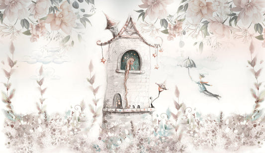 Princess Tower Floral Wallpaper Mural