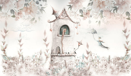 Princess Tower Floral Wallpaper Mural