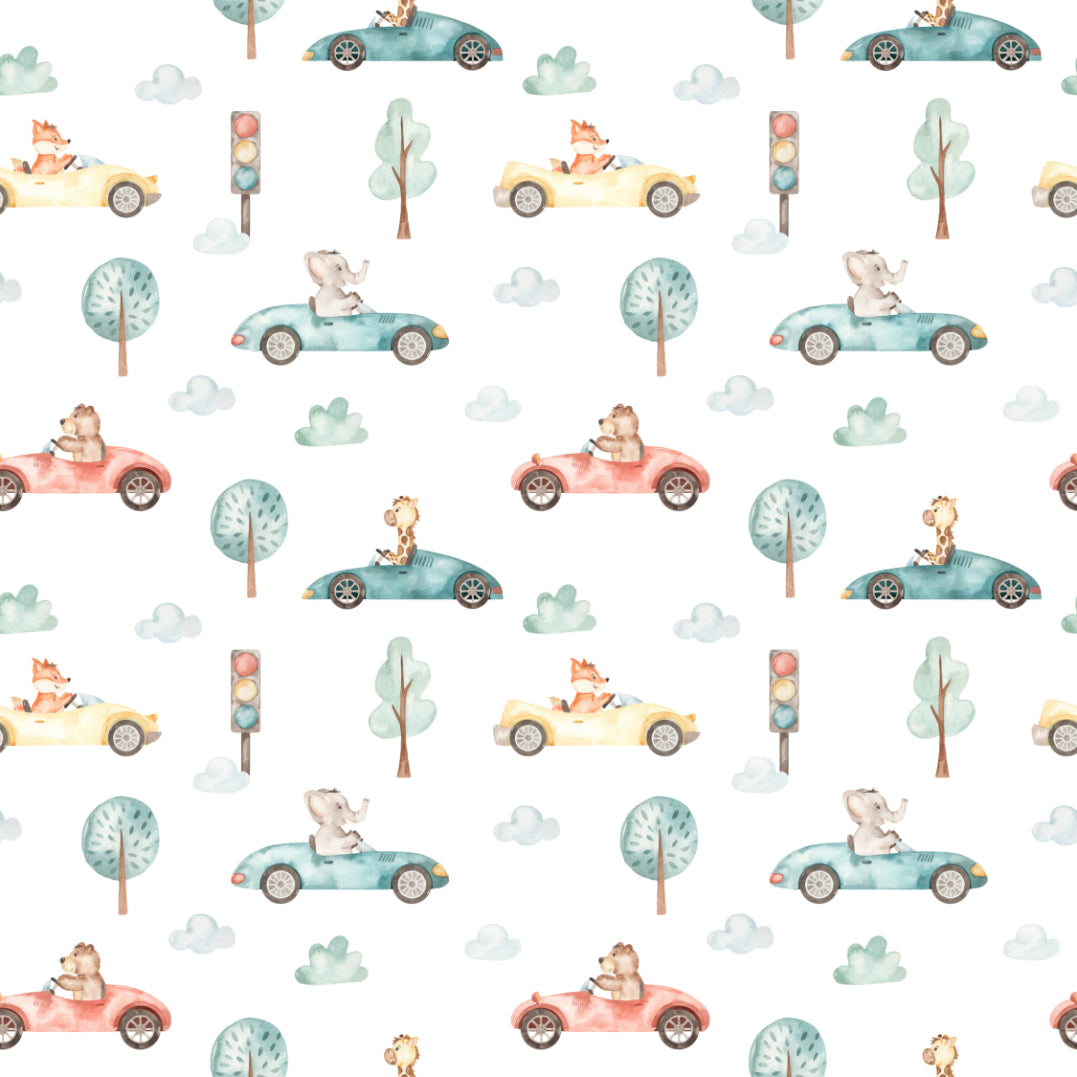 Animal Racers watercolor wallpaper