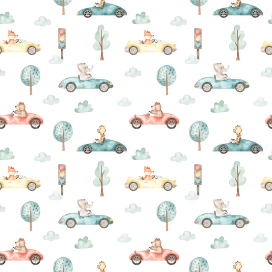 Animal Racers watercolor wallpaper