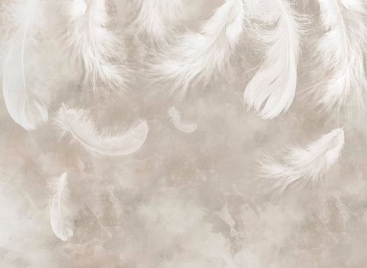 Feather Bedroom Design Wallpaper