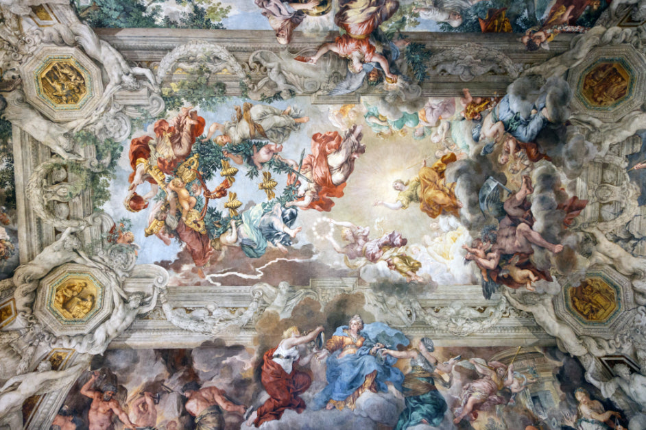 Barberini Ceiling Fresco Art Wallpaper