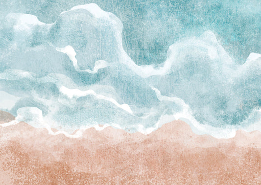 Boho Sea Waves Beach Wallpaper Mural