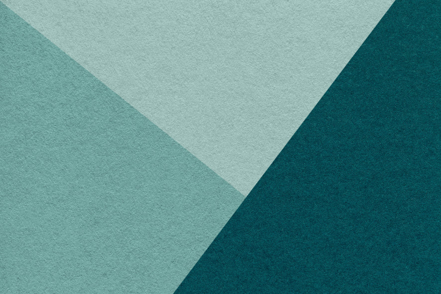 Emerald and Cyan Geometric Wallpaper Mural