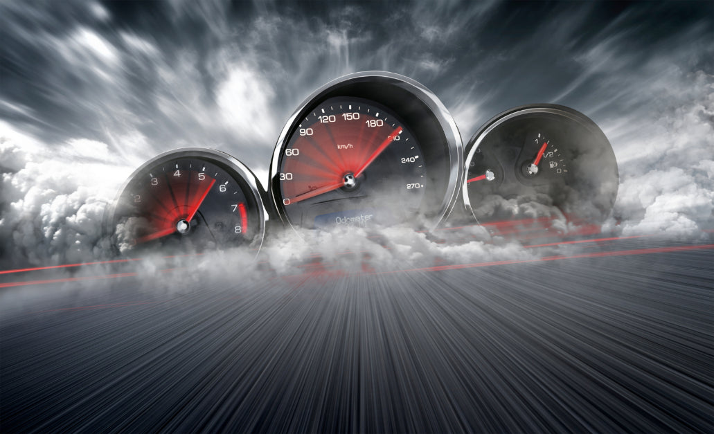 High Speed Car Dashboard Wall Mural